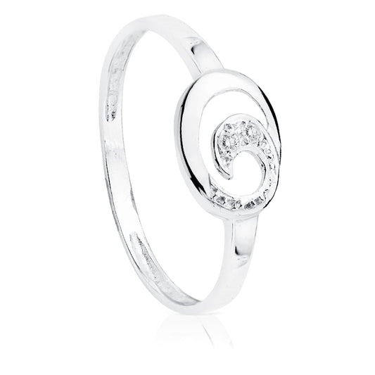 18K SORTIJA ORO BLANCO 2 DIAMANTES TALLA BRILLANTE 0.016 QTS. 9X7 MM
