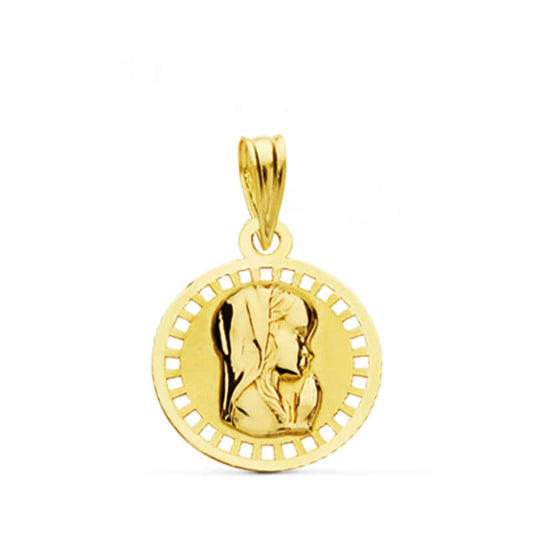 9K VIRGEN NIÑA CERCO CALADO 16X14 MM