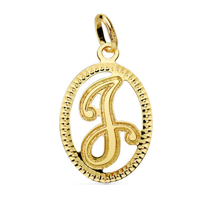 18K COLGANTE ORO AMARILLO INICIAL LETRA J 21X14 MM