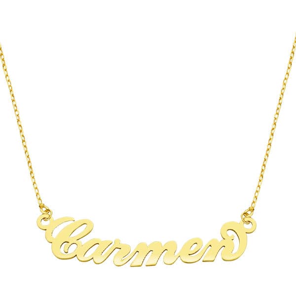 18K GARGANTILLA ORO AMARILLO NOMBRE PERSONALIZADO 6 LETRAS. CADENA 45CM