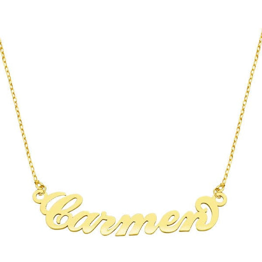 18K GARGANTILLA ORO AMARILLO NOMBRE PERSONALIZADO 6 LETRAS. CADENA 45CM