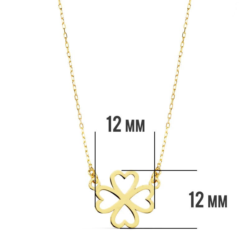 18K COLLAR ORO AMARILLO CORAZONES 12 MM 45CM C. AMOR