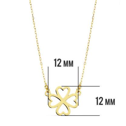 18K COLLAR ORO AMARILLO CORAZONES 12 MM 45CM C. AMOR