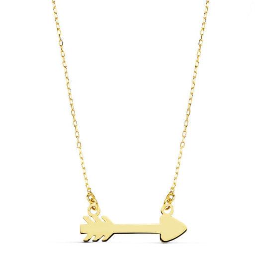18K COLLAR ORO AMARILLO FLECHA CUPIDO 20X6 MM45CM C. AMOR