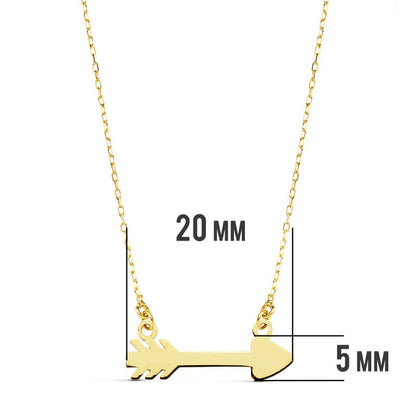 18K COLLAR ORO AMARILLO FLECHA CUPIDO 20X6 MM45CM C. AMOR
