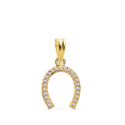 18K COLGANTE AMULETO ORO AMARILLO HERRADURA 12X11 MM