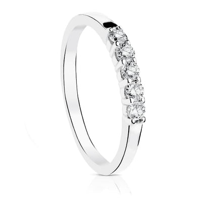 18K SORTIJA DIAMANTES LABORATORIO TALLA BRILLANTE ORO BLANCO 0.300 QTS. PUREZA VS2 COLOR G