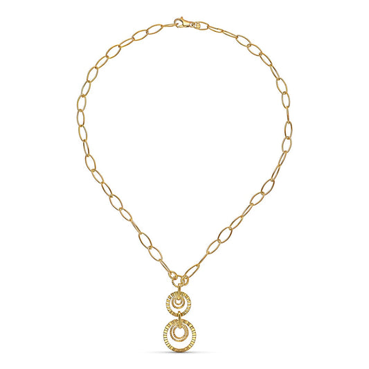 18K GARGANTILLA ORO AMARILLO CADENA Y MOTIVO