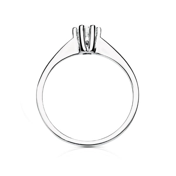 18K SOLITARIO DIAMANTE NATURAL TALLA BRILLANTE ORO BLANCO 0.200 QTS. SI-H
