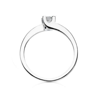 18K SOLITARIO DIAMANTE TALLA BRILLANTE ORO BLANCO 0.200 QTS. SI-H