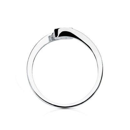 18K SOLITARIO DIAMANTE TALLA BRILLANTE ORO BLANCO 0.200 QTS. SI-H