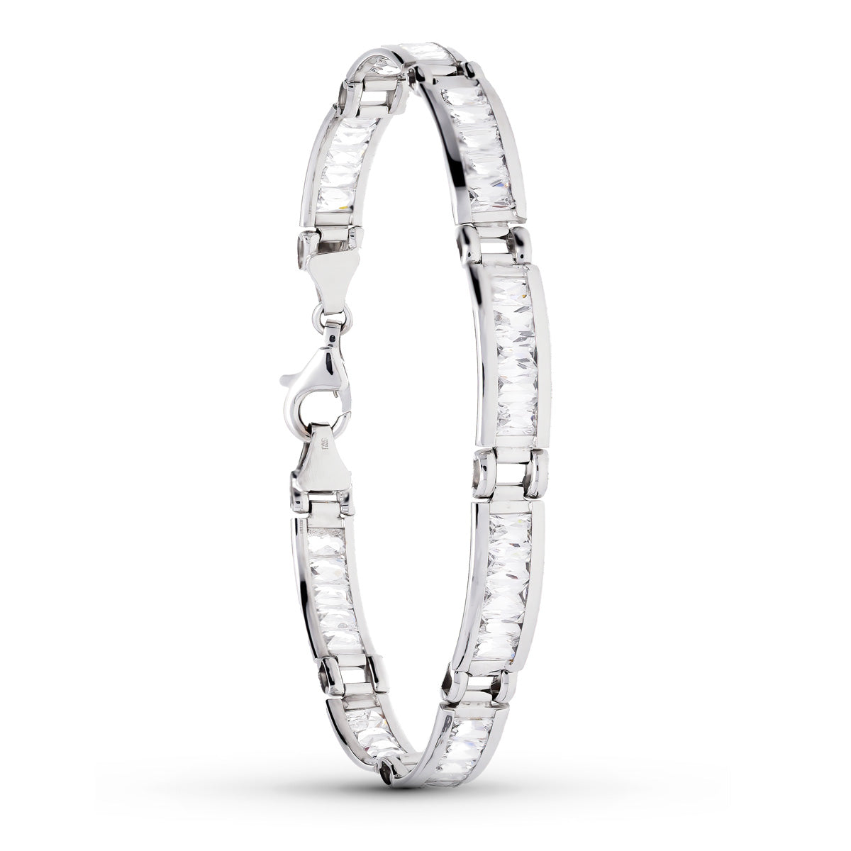 18K PULSERA ORO BLANCO CIRCONITA 20CM