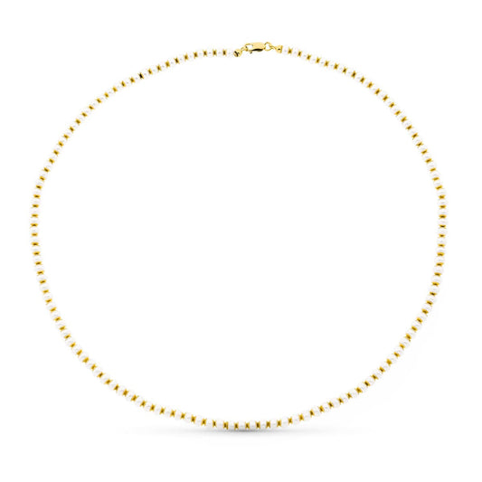 18K GARGANTILLA ORO AMARILLO PERLA 44CM