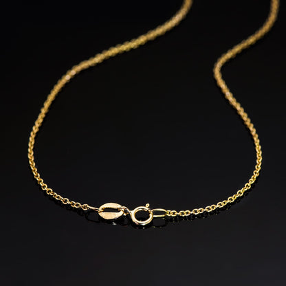 18K CADENA ORO AMARILLO ROLO MACIZA ANCHO: 1,2MM LARGO: 40CM