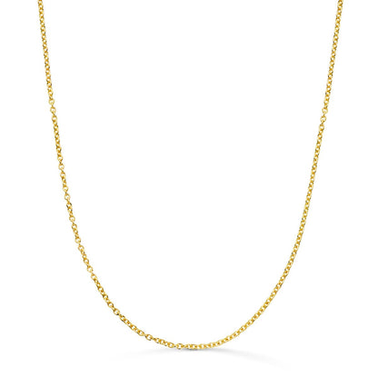 18K CADENA ORO AMARILLO ROLO MACIZA ANCHO: 1.5MM LARGO: 45CM