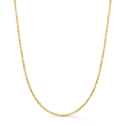 18K CADENA ORO AMARILLO FORZADA MACIZA ANCHO: 1.9MM LARGO: 50CM