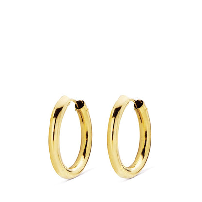 18K AROS ORO AMARILLO REDONDOS LISOS LIGEROS 18X2.5 MM