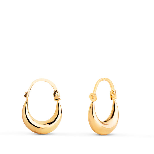 18K PENDIENTES AROS ORO AMARILLO MORCILLA HUECOS. MEDIDA: 15X11 MM CIERRE GANCHO. GROSOR: 4 MM