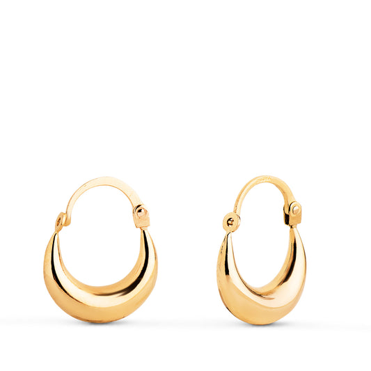 18K PENDIENTES AROS ORO AMARILLO MORCILLA HUECOS. MEDIDA: 17X13MM CIERRE GANCHO. GROSOR: 4 MM