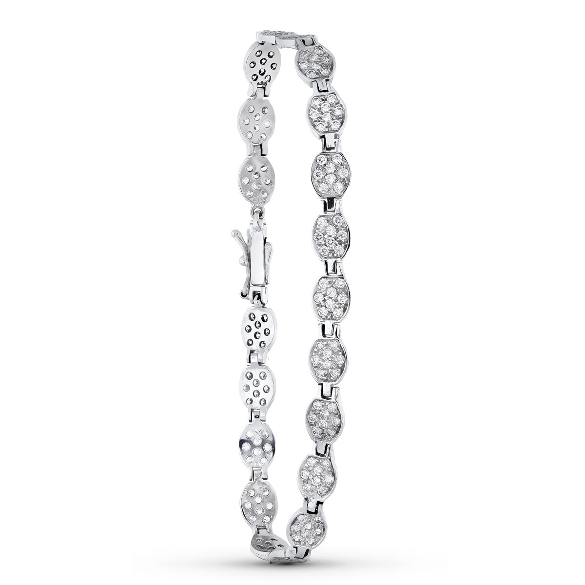 18K PULSERA ORO BLANCO CIRCONITAS