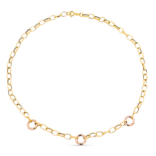 18K GARGANTILLA ORO BICOLOR ESLABONES 45CM