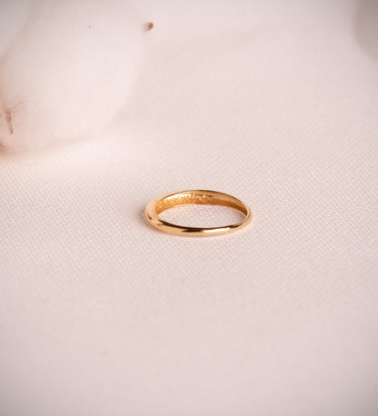 18K SORTIJA ORO AMARILLO LISA EN BRILLO. ANCHO: 3 MM
