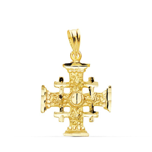 18K CRUZ DE JERUSALEM ORO AMARILLO 21X17 MM