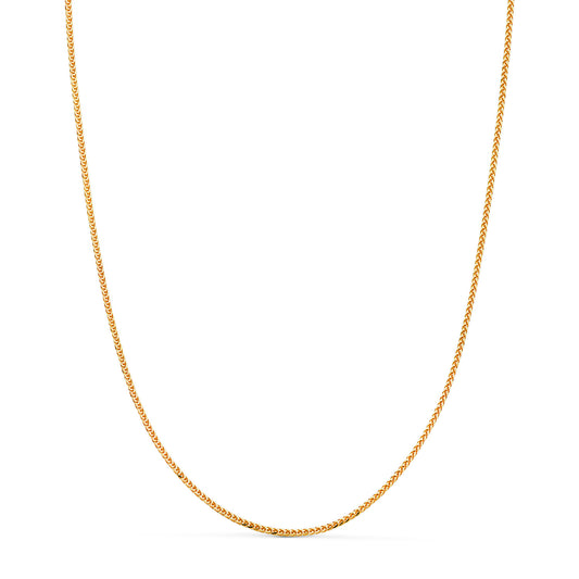 18K CADENA ORO AMARILLO MACIZA ESPIGA. ANCHO: 1 MM. LARGO: 40 CM