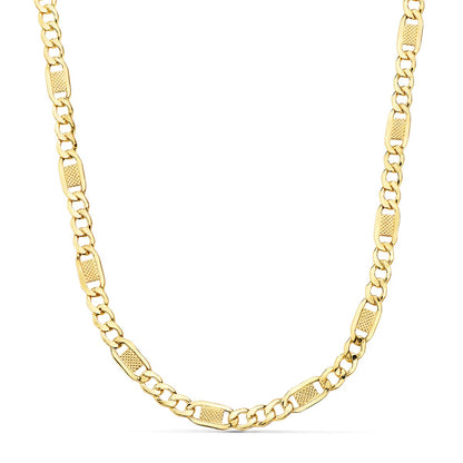 18K CADENA CARTIER ORO AMARILLO ESLABONES HUECOS 3X1. LARGO 60CM ANCHO 5 MM