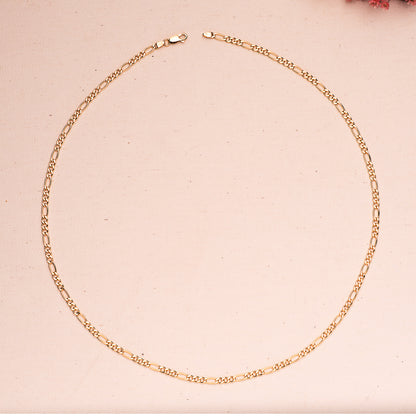 18K CADENA ORO AMARILLO HUECA ESLABON TIPO CARTIER ANCHO 4 MM LARGO 60CM