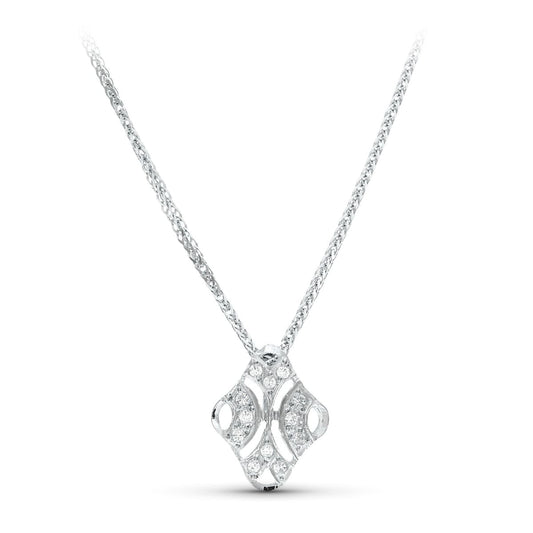 18K GARGANTILLA ORO BLANCO 45CM JUEGO NOVIA 15X11 MM CIERRE MOSQUETON