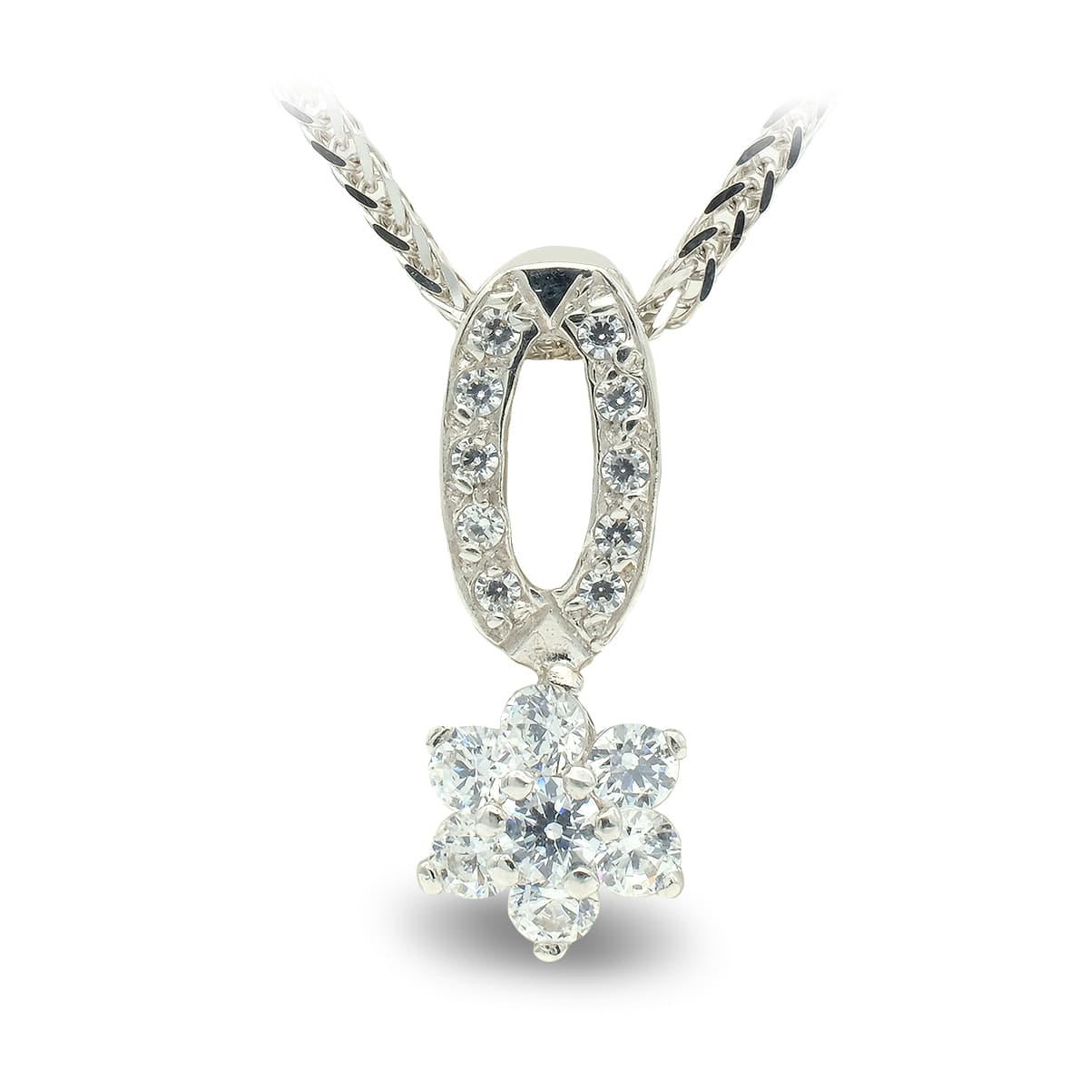 18K GARGANTILLA ORO BLANCO CIRCONITAS