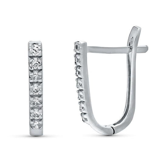 18K PENDIENTES CIRCONITA ORO BLANCO CATALAN