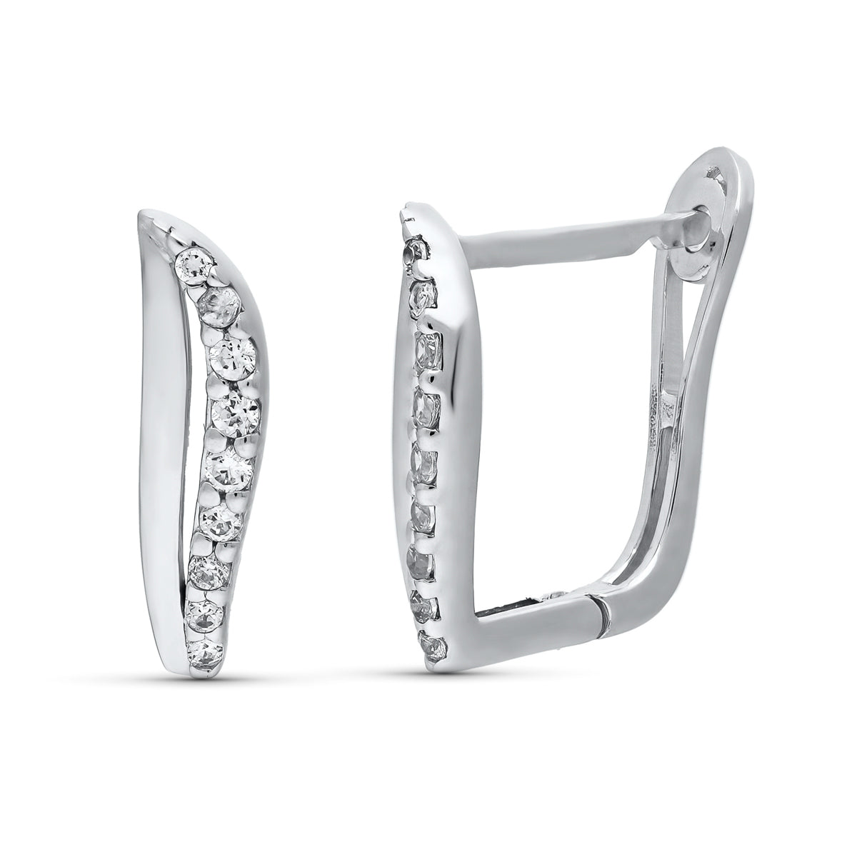 18K PENDIENTES ORO BLANCO CIRCONITA CATALAN