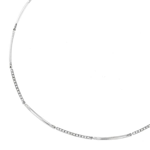 18K GARGANTILLA ORO BLANCO 43 CM