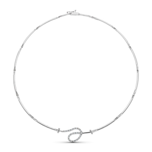 18K GARGANTILLA ORO BLANCO MOTIVO CIRCONITAS