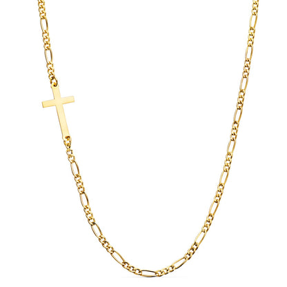 18K GARGANTILLA ORO AMARILLO CON CRUZ Y CADENA CARTIER LARGO: 42CM