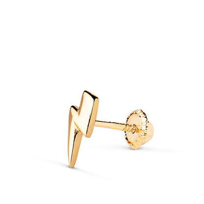 18K PIERCING ORO AMARILLO RAYO LISO. MEDIDA: 8X4 MM CIERRE TUERCA
