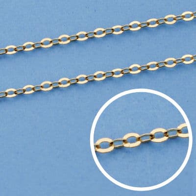 18K CADENA ORO AMARILLO FORZADA 40CM 1.5 MM