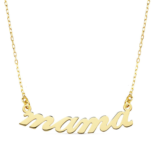 18K COLLAR ORO AMARILLO MAMA 31 MM CADENA 45CM