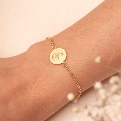 18K PULSERA ORO AMARILLO ESCAPULARIO ORO AMARILLO 12 MM. LARGO: 18 2 CM