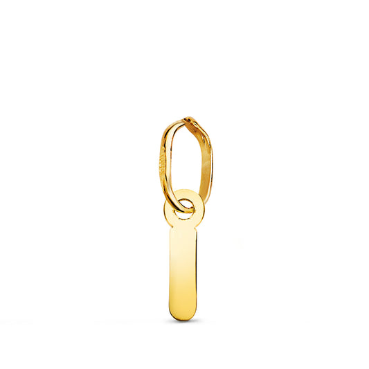 18K COLGANTE ORO AMARILLO LETRA " I " BRILLO. 8.5 X 2 MM