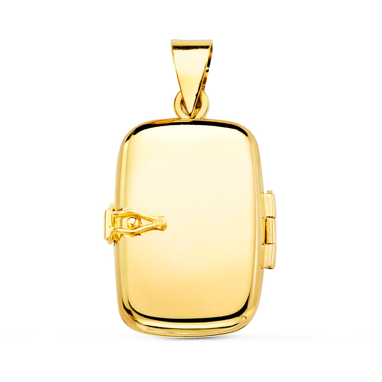 18K COLGANTE ORO AMARILLO GUARDAPELO DIJE PORTAFOTOS OVAL LISO 25X20 MM