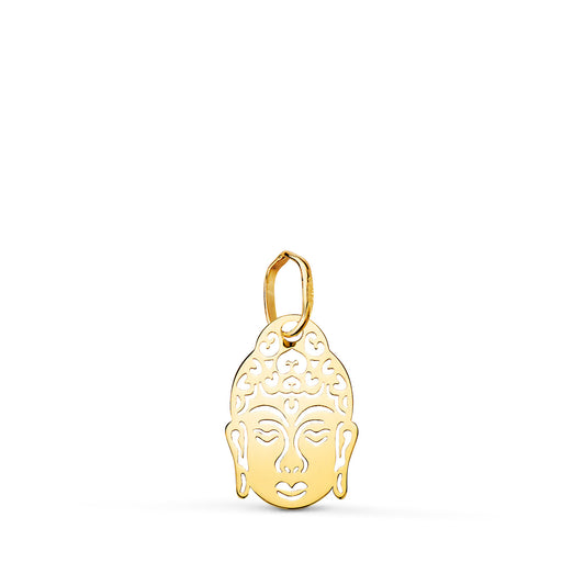18K COLGANTE AMULETO ORO AMARILLO CABEZA DE BUDA CALADO. MEDIDA: 14 X 9 MM