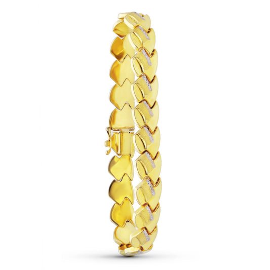 18K PULSERA ORO AMARILLO ESTAMPACION 20CM