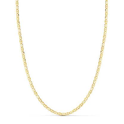 18K CADENA ORO AMARILLO ANCLA HUECA TALLADA LARGO 45CM ANCHO 2 MM