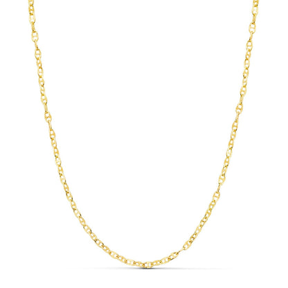 18K CADENA ORO AMARILLO ANCLA HUECA LARGO 45CM ANCHO 2 MM