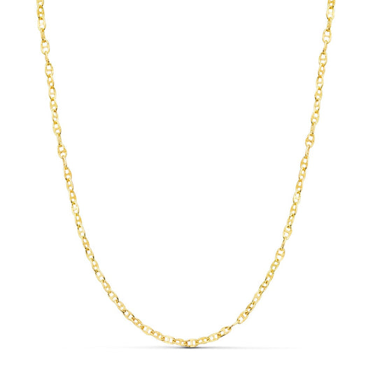 18K CADENA ORO AMARILLO ANCLA HUECA LARGO 45CM ANCHO 2 MM