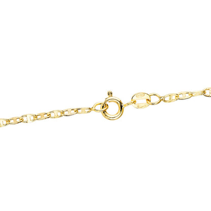 18K CADENA ORO AMARILLO ANCLA HUECA LARGO 50CM ANCHO 2.5 MM