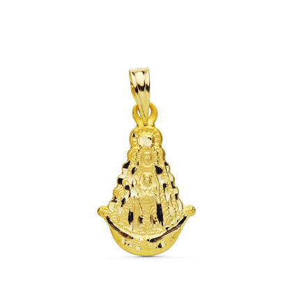 18K MEDALLA ORO AMARILLO VIRGEN DEL ROCIO SILUETA 20X15 MM